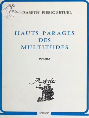 cover image of Hauts parages des multitudes